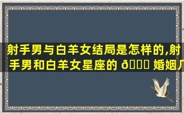 射手男与白羊女结局是怎样的,射手男和白羊女星座的 🐋 婚姻几率是多少